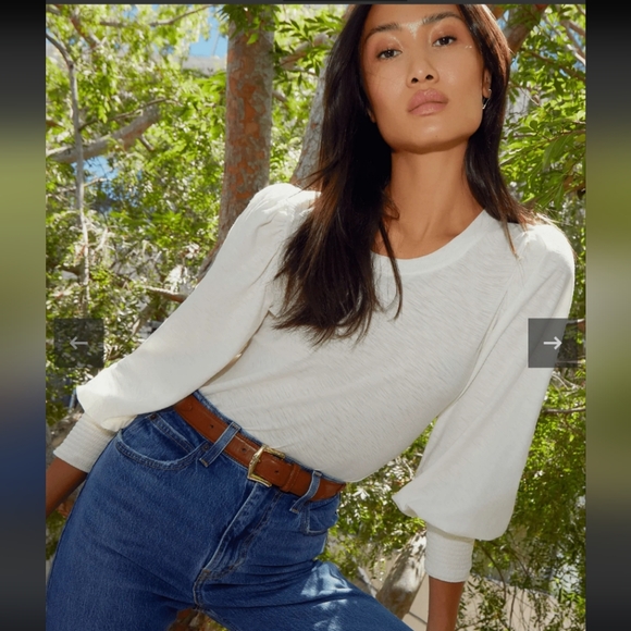 Nation Loren Smocked Peasant Tee - Picture 1 of 7